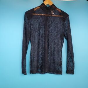 H&M Lace Top Size XL Long Sleeve